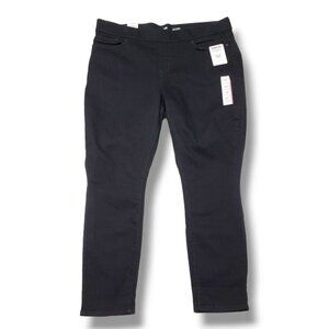 Lee Skinny Jeans Womens 18 Short‎ Signature Totally Shaping Pull On Black